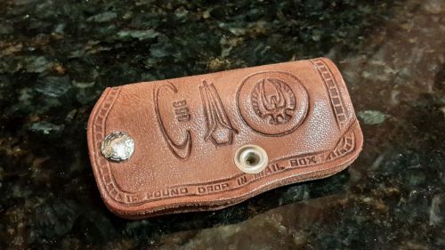 Vintage original chrysler mopar dodge plymouth key case leather accessory