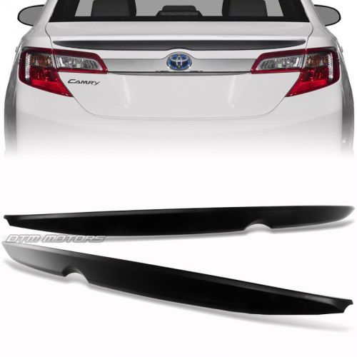 12-14 toyota camry bolt-on black painted abs plastic rear trunk spoiler wing