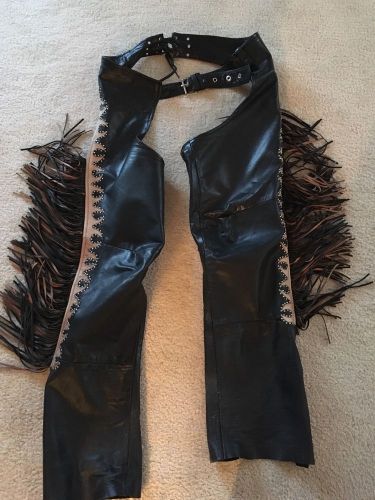 Leather fringe chaps **price reduced***