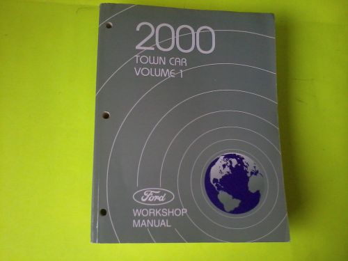 2000 lincoln town car service shop repair manual volume 1