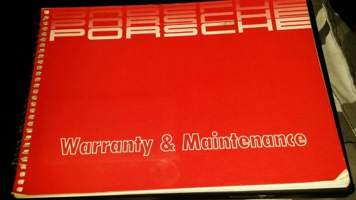 Porsche 1986 944 owners warranty and maintenance booklet