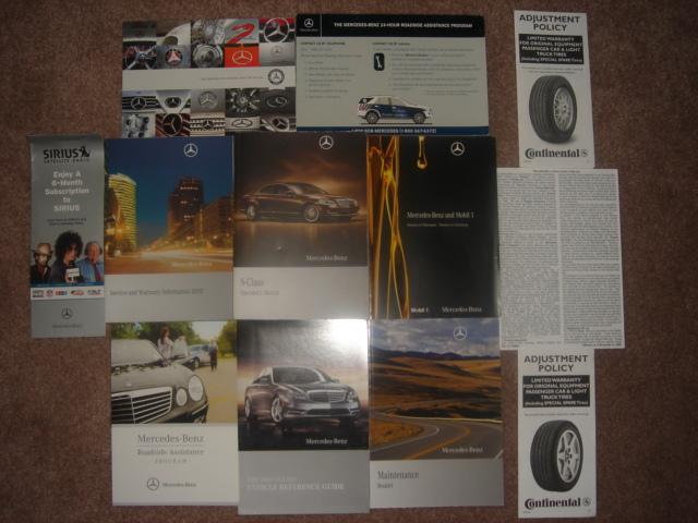 2010 mercedes-benz s-class owner manuals with case