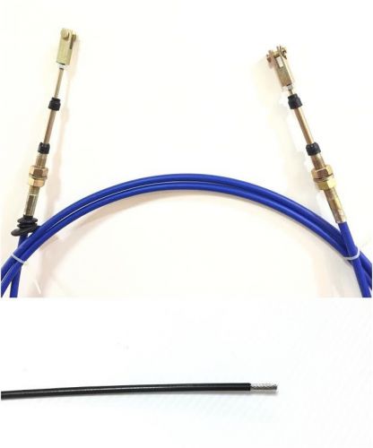 Coated inner wire steel pto /dump /push pull control cable 7ft + clevis