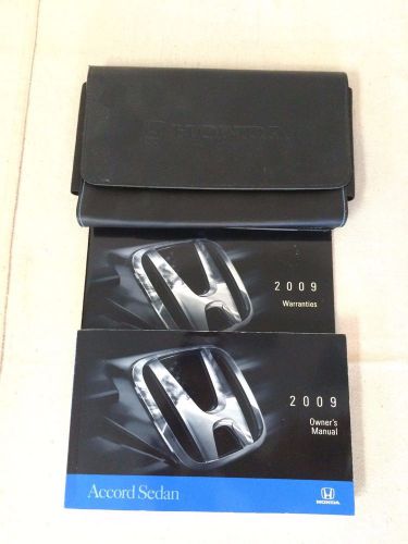 2009 honda accord owner&#039;s manual and warranty guide with case
