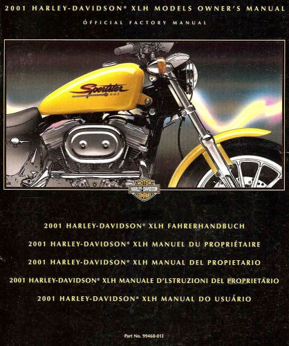 2001 harley-davidson xlh xl sportster international owners manual -xlh883-xl1200
