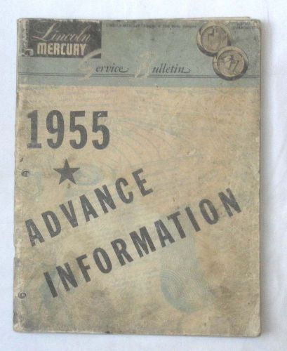 1955 mercury advance information service manual original