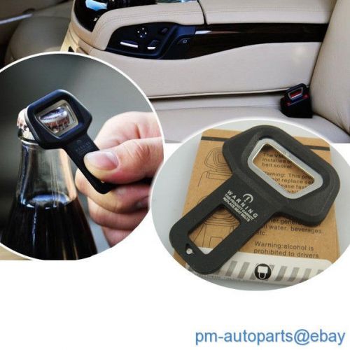 Pm seat belt insert buckle safety warning alarm canceler stopper bottle opener