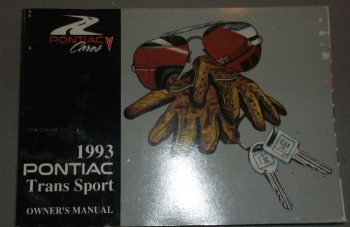 1993 pontiac trans sport owners manual