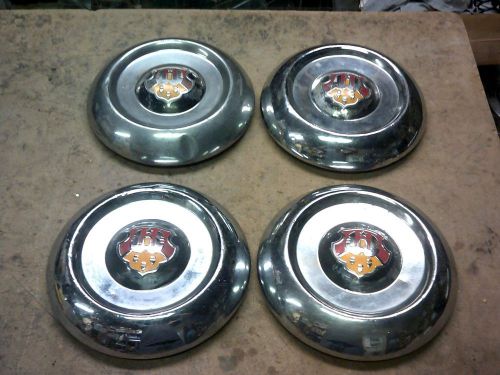 Original 1950&#039;s oldsmobile dog dish poverty hub caps rat rod scta