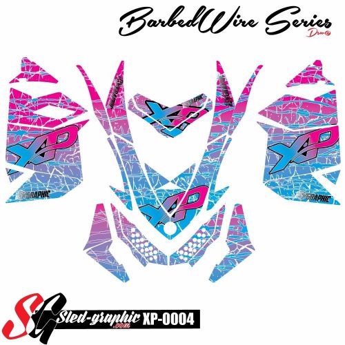 Wrap graphics decal kit for ski-doo rev xp mxz 2008 2009 2010 2012 2013 xp0004