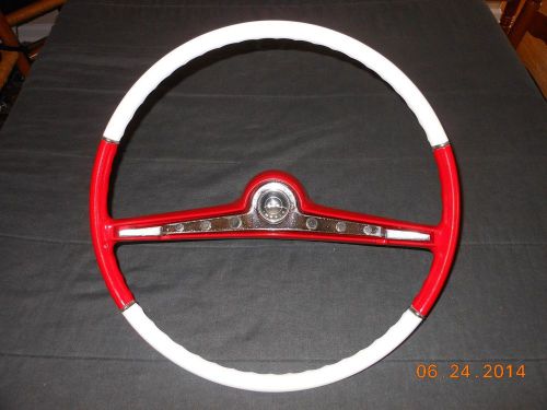 1962-63 chevy impala steering wheel complete original 17&#034;
