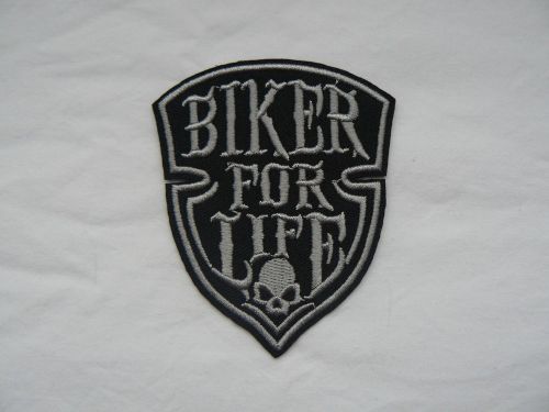 Biker for life iron on/ sew on patch biker motorcycle