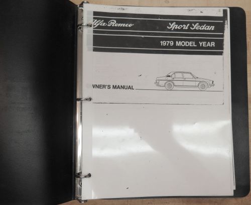 1979 alfa romeo sports sedan owner&#039;s manual