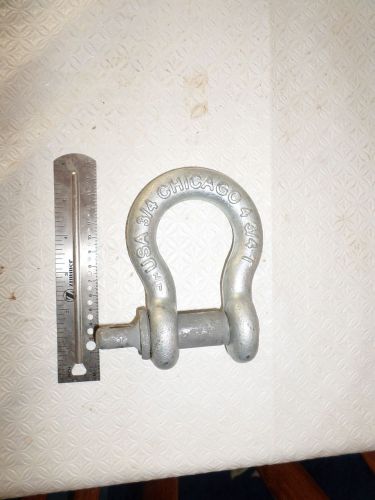 Shackle, bow 3/4", rated , galvanized, chicago