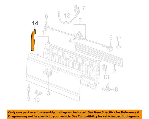 Ford oem 93-04 ranger tail gate-filler left f37z9941051a
