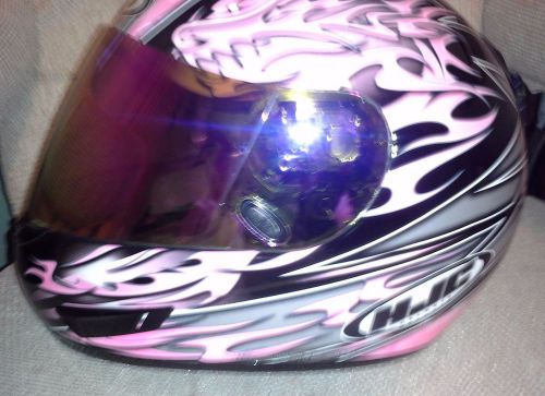 Hjc womens fierce pink motorcycle helmet, size s small, model: dragon cl-15