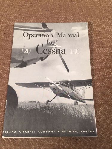 Vintage Cessna Operation Manual for Models 120 and 140  9/77 Nice, US $24.99, image 1
