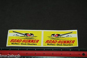 Vintage road-runner shocks water slide decals original