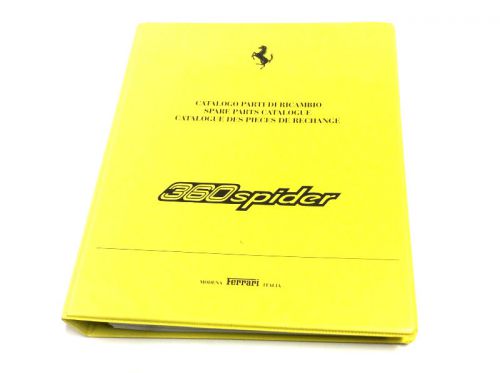 Ferrari 360 spider factory original parts catalog manual 4 ring binder