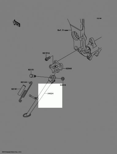 2010 kawasaki ninja zx-10r oem stand(s): f.s.black side stand