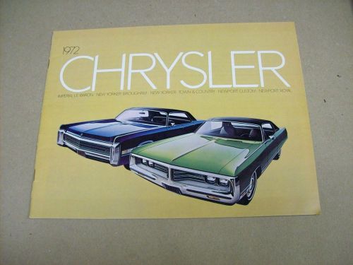 Canadian 1972 chrysler &amp; imperial  sales brochure