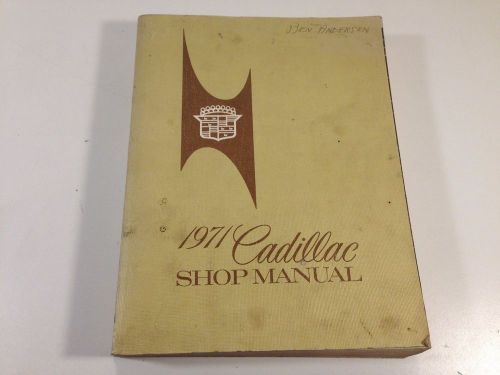 1971 cadillac factory service shop manual - good condition