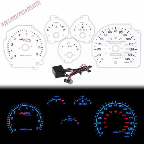 Reverse indiglo glow gauge for mitsubishi 90-94 eagle talon dl/es 145mph noturbo