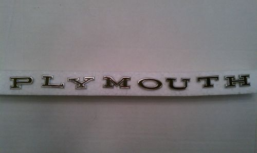 1970 b-body &#034;plymouth&#034; emblem tail panel letters gtx road runner superbird/new