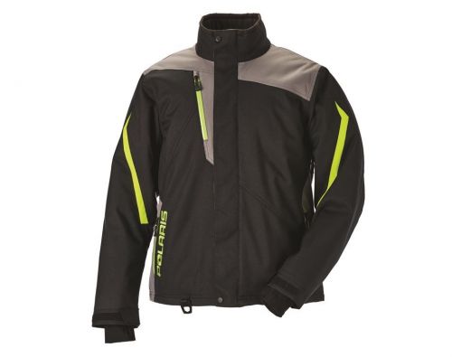 Polaris mens ripper black lime warm winter snowmobile jacket coat -m-l-xl- new