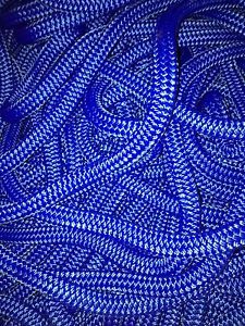 5/8&#034; x 100 &#039;  blue anchor/ rope/mooring/dock line double braid nylon usa