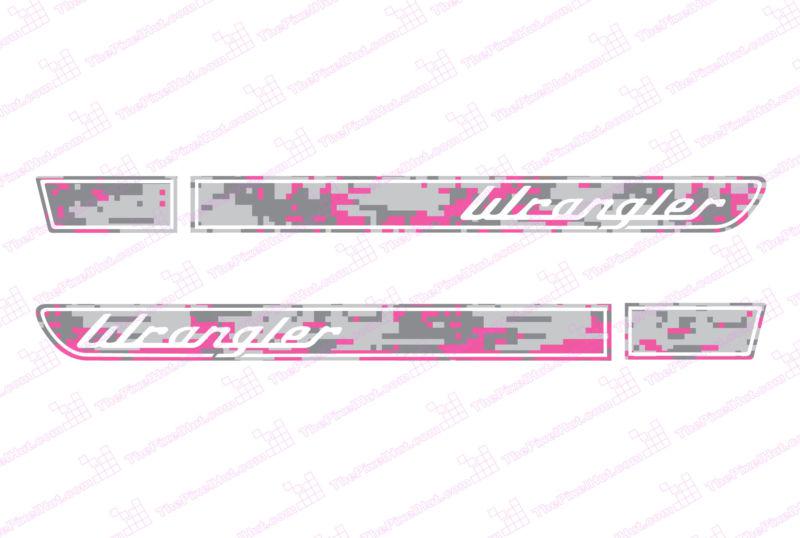 Jeep wrangler retro digital camo hood decal kit vinyl stickers jk 2007-2014