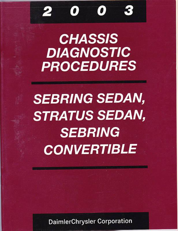2003 sebring stratus chassis service manual