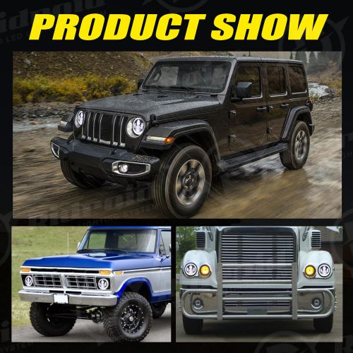 Pair 7" Round LED Halo Headlights Turn Signal For MG MGB 1969-1980 Midget 70-79, US $52.99, image 5