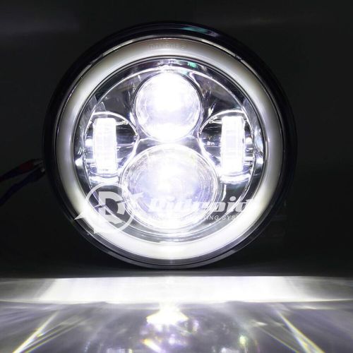 Pair 7" Round LED Halo Headlights Turn Signal For MG MGB 1969-1980 Midget 70-79, US $52.99, image 14