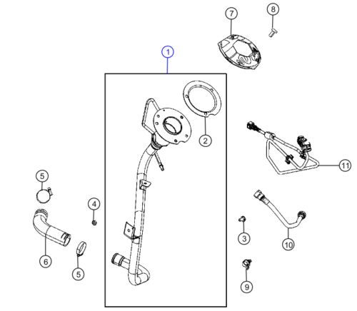 Fuel neck alfa 4c 68404249aa