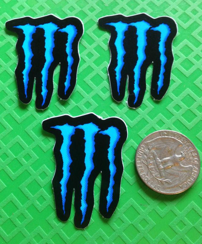 3 stickers monsters racing atv motorcycle honda suzuki yamaha ktm hrc yz450r s75