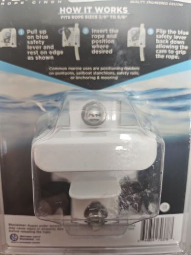 Python Pontoon Boat Fender Hanger White Rope Cinch With Safety Lever, US $24.99, image 2