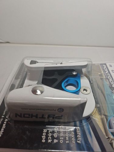 Python Pontoon Boat Fender Hanger White Rope Cinch With Safety Lever, US $24.99, image 3