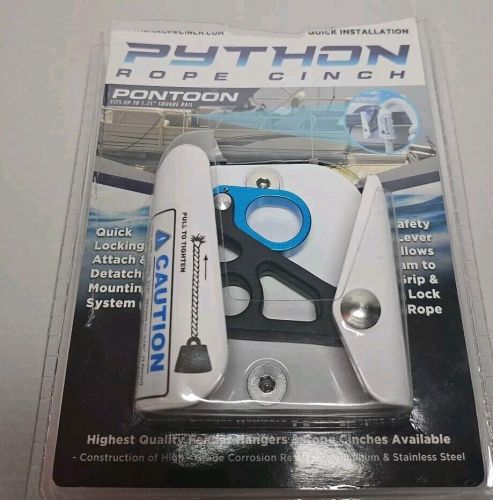Python Pontoon Boat Fender Hanger White Rope Cinch With Safety Lever, US $24.99, image 5