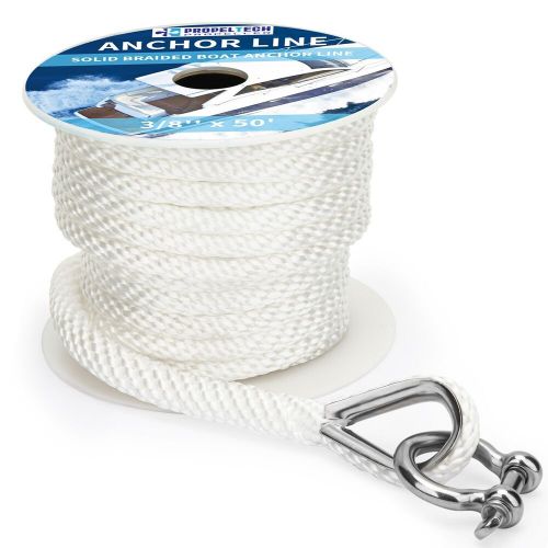 Anchor Rope Braided Anchor Line 3/8Inch 50 FT Premium Solid Braid MFP Boat Rop, US $22.99, image 2