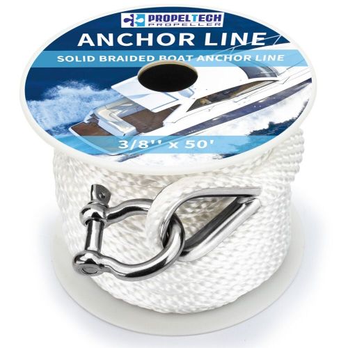 Anchor Rope Braided Anchor Line 3/8Inch 50 FT Premium Solid Braid MFP Boat Rop, US $22.99, image 5