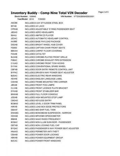 Engine 5.4l vin 5 8th digit 3v fits 09-10 ford f250sd pickup 10285882