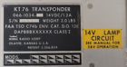 King kt76 (not an "a), 066-1034-00, transponder, yellow tagged