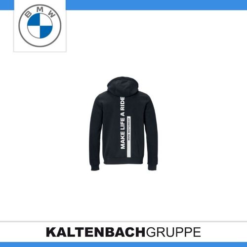 Original bmw motorcycle zip hoodie mlar men's black-