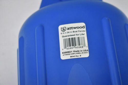 Attwood Softside UV Resistant Marine Oval Boat Fender Device 6" x 24" 9356BD1, US $27.10, image 2
