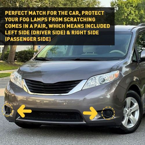 2Pcs Driver & Passenger Side Fog Light Covers Fits For 2011-2017 Toyota Sienna, US $13.49, image 11