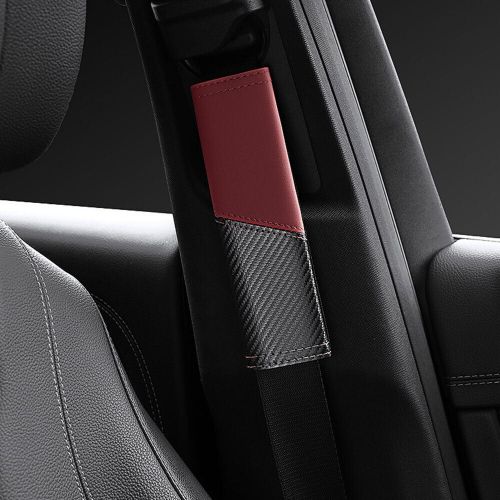 2PCS Carbon Fiber Car Safety Seat Belt Shoulder Pad Cover Cushion Accessories,, US $17.88, image 8