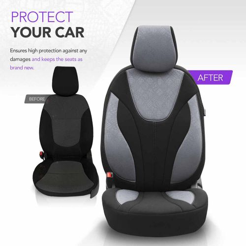 Car Seat Cover Set 5 Headrest OTOM Ruby 1202 Grey Black 3-Zip For Suzuki Toyota, US $300.00, image 2