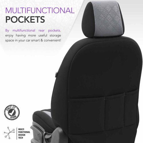 Car Seat Cover Set 5 Headrest OTOM Ruby 1202 Grey Black 3-Zip For Suzuki Toyota, US $300.00, image 3