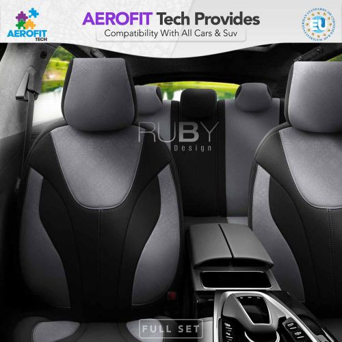 Car Seat Cover Set 5 Headrest OTOM Ruby 1202 Grey Black 3-Zip For Suzuki Toyota, US $300.00, image 14